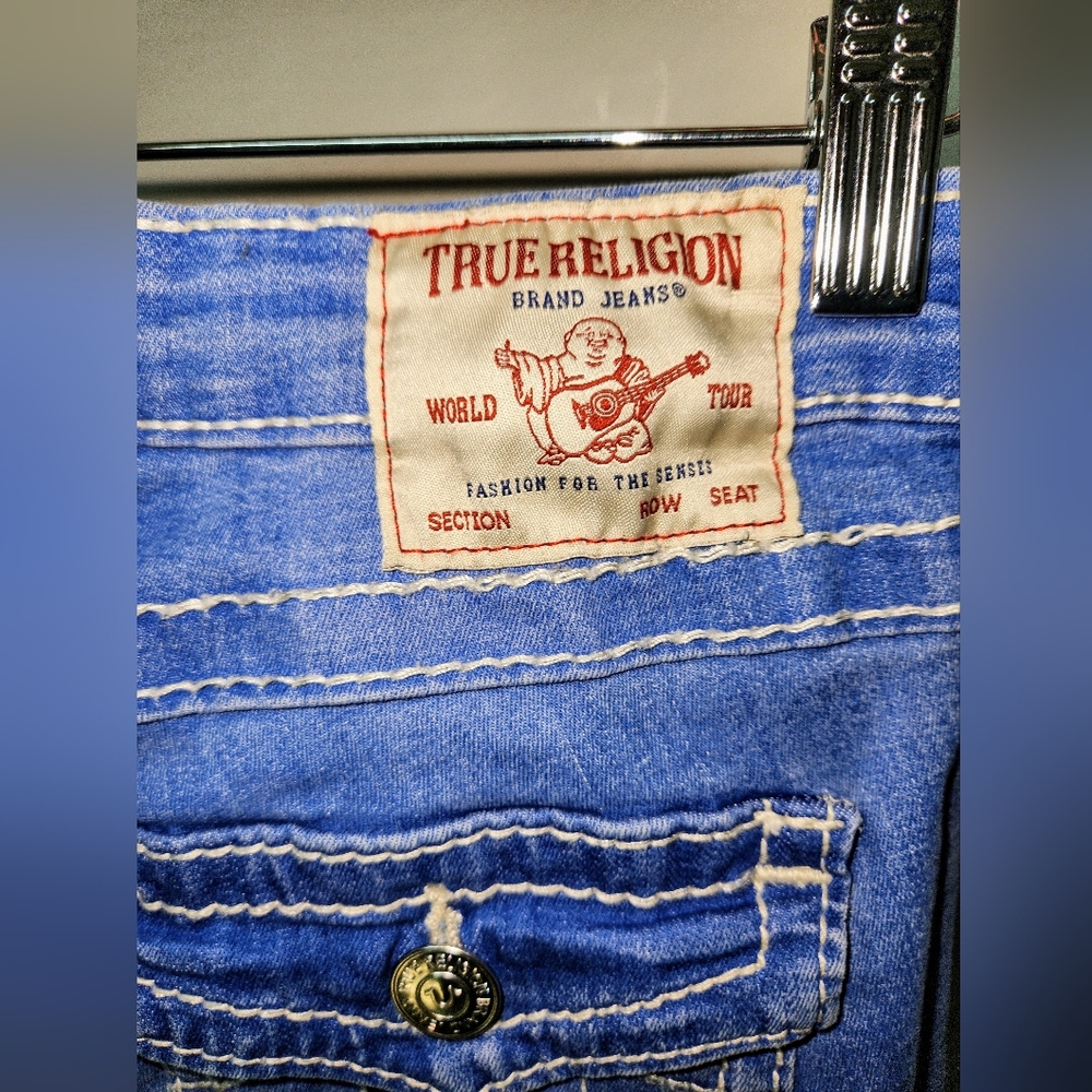 True Religion Jeans Women’s 26 Blue Jennie Curvy Super Skinny Denim Button Flap - Picture 3 of 12